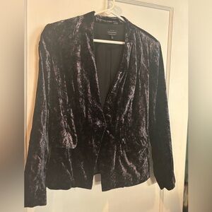 Lucky Brand Women's Velvet Blazer in Deep Purple